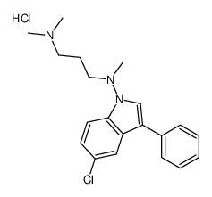 3-[(5-chloro-3-phenylindol-1-yl)-methylamino]propyl-dimethylazanium,chloride结构式