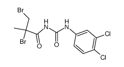 N-(3,4-dichlorophenyl)-N'-(2,3-dibromo-2-methyl-propionyl)-urea Structure
