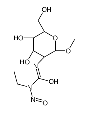 Methyl 2-deoxy-2-(3-ethyl-3-nitrosoureido)-β-D-glucopyranoside结构式