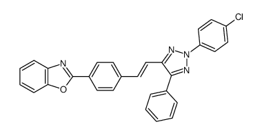 2-(4-{2-[2-(4-chloro-phenyl)-5-phenyl-2H-[1,2,3]triazol-4-yl]-vinyl}-phenyl)-benzooxazole Structure