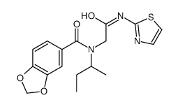 N-butan-2-yl-N-[2-oxo-2-(1,3-thiazol-2-ylamino)ethyl]-1,3-benzodioxole-5-carboxamide结构式
