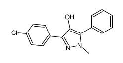 3-(4-chlorophenyl)-1-methyl-5-phenylpyrazol-4-ol结构式