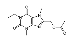 8-acetoxymethyl-1-ethyl-3,7-dimethyl-3,7-dihydro-purine-2,6-dione Structure