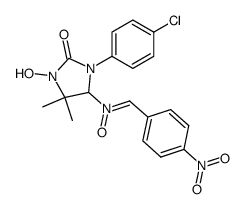 1-(4-chloro-phenyl)-3-hydroxy-4,4-dimethyl-5-[(4-nitro-benzylidene)-oxy-amino]-imidazolidin-2-one结构式
