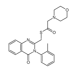 morpholin-4-yl-thioacetic acid S-(4-oxo-3-o-tolyl-3,4-dihydro-quinazolin-2-ylmethyl) ester Structure