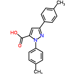 1,3-DI-P-TOLYL-1H-PYRAZOLE-5-CARBOXYLIC ACID结构式