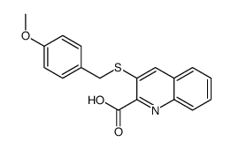 3-[(4-methoxyphenyl)methylsulfanyl]quinoline-2-carboxylic acid结构式