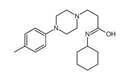 N-cyclohexyl-3-[4-(4-methylphenyl)piperazin-1-yl]propanamide结构式