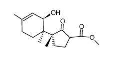 Methyl((1α,2α)-2-Hydroxy-1,4-dimethyl-3-cyclohexen-1-yl)-3-methyl-2-oxocyclopentanecarboxylate结构式