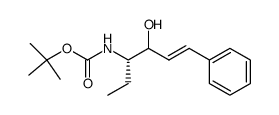 ((E)-(S)-1-Ethyl-2-hydroxy-4-phenyl-but-3-enyl)-carbamic acid tert-butyl ester Structure