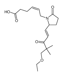 (Z)-6-[2-((E)-5-Ethoxy-4,4-dimethyl-3-oxo-pent-1-enyl)-5-oxo-pyrrolidin-1-yl]-hex-4-enoic acid结构式