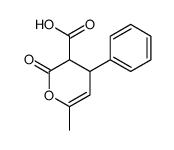 6-methyl-2-oxo-4-phenyl-3,4-dihydropyran-3-carboxylic acid Structure