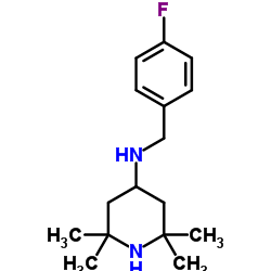 N-(4-Fluorobenzyl)-2,2,6,6-tetramethyl-4-piperidinamine结构式