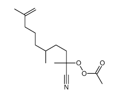 (2-cyano-5,9-dimethyldec-9-en-2-yl) ethaneperoxoate Structure