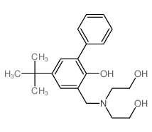 Ethanol, 2,2-[(5-tert-butyl-2-hydroxy-3-phenyl)benzylamino]bis-结构式