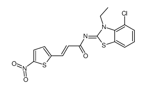 N-(4-chloro-3-ethyl-1,3-benzothiazol-2-ylidene)-3-(5-nitrothiophen-2-yl)prop-2-enamide Structure