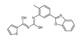 N-[[5-(1,3-benzoxazol-2-yl)-2-methylphenyl]carbamothioyl]thiophene-2-carboxamide结构式