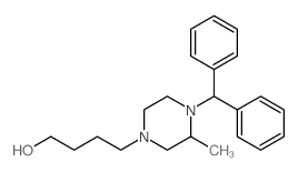 4-(4-benzhydryl-3-methyl-piperazin-1-yl)butan-1-ol结构式