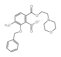 Benzoic acid,4-methyl-2-nitro-3-(phenylmethoxy)-, 2-(4-morpholinyl)ethyl ester结构式