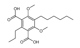 4,6-dimethoxy-5-hexyl-2-propyl-1,3-benzenedioic acid结构式