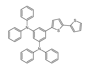 1-N,1-N,3-N,3-N-tetraphenyl-5-(5-thiophen-2-ylthiophen-2-yl)benzene-1,3-diamine结构式