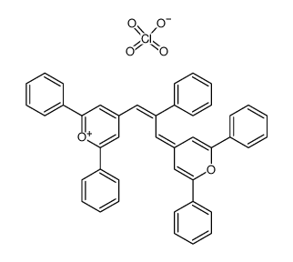 4-[3-(2,6-Diphenyl-4H-pyran-4-ylidene)-2-phenylpropen-1-yl]-2,6-diphenylpyrylium perchlorate Structure