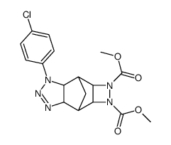 dimethyl 1-(p-chlorophenyl)-3a,4,4a,6a,7,7a-hexahydro-4,7-methano-1H-[1,2]diazeto[3,4-f]benzotriazole-5,6-dicarboxylate结构式