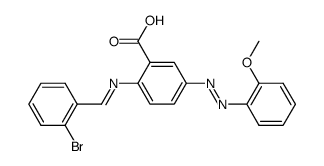 N-(o-bromobenzylidene)-5-(o-methoxyphenylazo)anthranilic acid结构式
