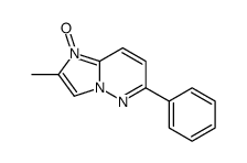 2-methyl-1-oxido-6-phenylimidazo[1,2-b]pyridazin-1-ium结构式