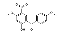 (2-hydroxy-4-methoxy-5-nitrophenyl)-(4-methoxyphenyl)methanone Structure