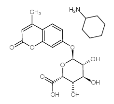 4-methylumbelliferyl a-l-idopyranosiduronic acid, cyclohexylammonium salt structure