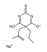 5-(2-Methyl-2-propenyl)-5-propyl-2-sodiothio-4,6(1H,5H)-pyrimidinedione结构式