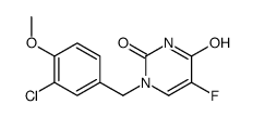 1-[(3-chloro-4-methoxyphenyl)methyl]-5-fluoropyrimidine-2,4-dione结构式