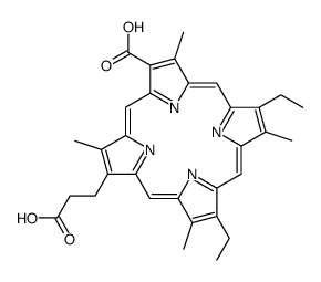 7-carboxy-12,17-diethyl-3,8,13,18-tetramethyl-21H,23H-porphine-2-propionic acid结构式