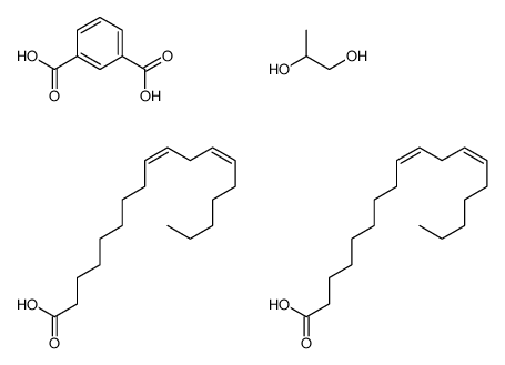 benzene-1,3-dicarboxylic acid,(9Z,12Z)-octadeca-9,12-dienoic acid,propane-1,2-diol结构式