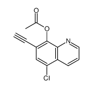 8-acetoxy-5-chloro-7-ethynylquinoline Structure