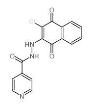 4-Pyridinecarboxylicacid, 2-(3-chloro-1,4-dihydro-1,4-dioxo-2-naphthalenyl)hydrazide Structure