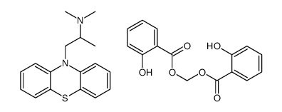 N,N-dimethyl-1-phenothiazin-10-ylpropan-2-amine,(2-hydroxybenzoyl)oxymethyl 2-hydroxybenzoate结构式