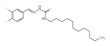 1-[(3,4-dichlorophenyl)methylideneamino]-3-dodecyl-thiourea结构式