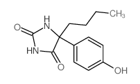 5-butyl-5-(4-hydroxyphenyl)imidazolidine-2,4-dione structure