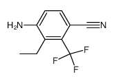 Benzonitrile, 4-amino-3-ethyl-2-(trifluoromethyl)- (9CI) structure