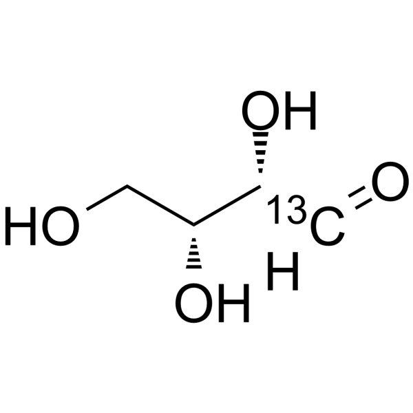 (2S,3R)-2,3,4-Trihydroxybutanal-13C Structure