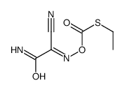 [(2-amino-1-cyano-2-oxoethylidene)amino] ethylsulfanylformate Structure