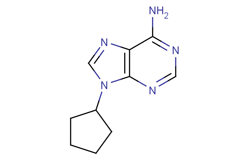 9H-ADENINE, 9-CYCLOPENTYL-结构式