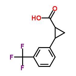 2-[3-(Trifluoromethyl)phenyl]cyclopropane-1-carboxylic acid Structure