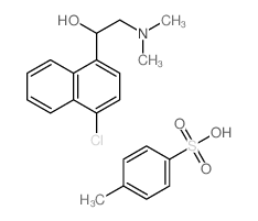 1-(4-chloronaphthalen-1-yl)-2-dimethylamino-ethanol; 4-methylbenzenesulfonic acid结构式