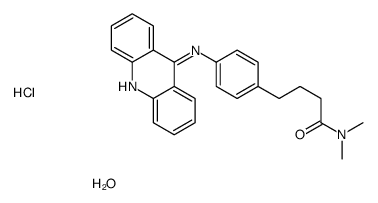 Butyramide, 4-(p-(9-acridinylamino)phenyl)-N,N-dimethyl-, hydrochlorid e, hydrate Structure