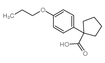 1-(4-propoxyphenyl)cyclopentane-1-carboxylic acid结构式