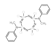 2,4,4,6,8,8-hexachloro-N,N-dimethyl-N,N-diphenyl-1,3,5,7-tetraza-2$l^C14H16Cl6N6P4,4$l^C14H16Cl6N6P<s Structure