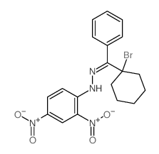 N-[[(1-bromocyclohexyl)-phenyl-methylidene]amino]-2,4-dinitro-aniline结构式